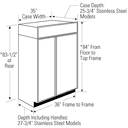 GE Monogram® 36" Built-In Side-by-Side Refrigerator view 3
