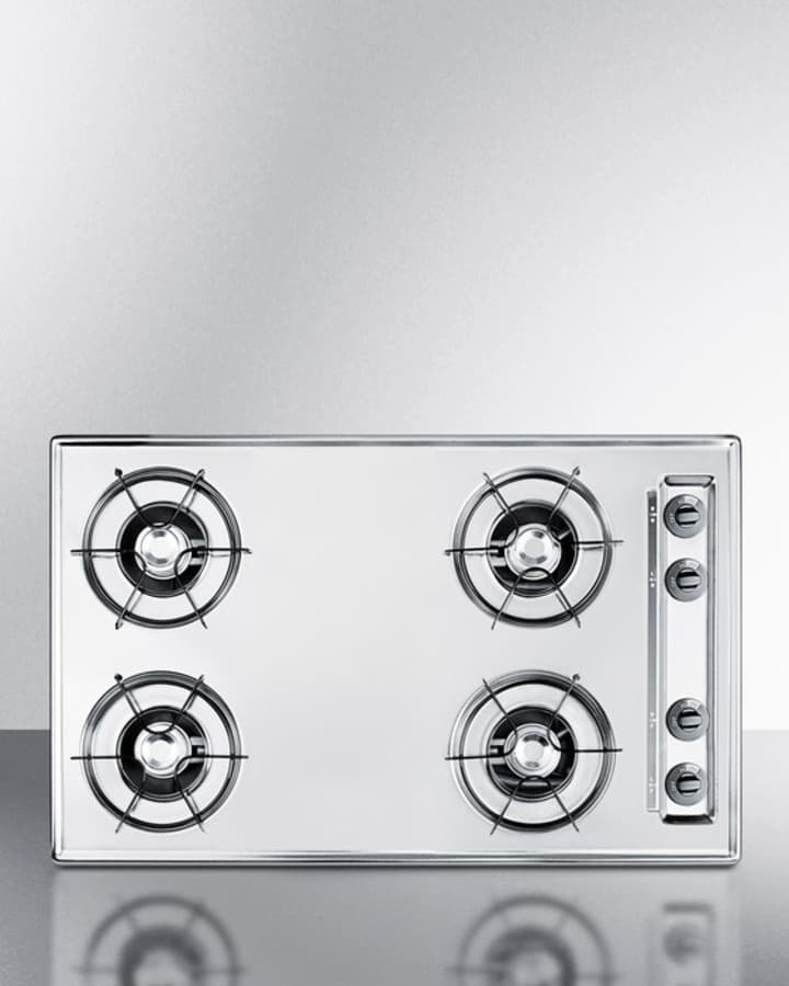 30" Wide 4-Burner Gas Cooktop