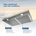 Glacier 30-Inch 300 Max Blower CFM 5 Sones Range Hood view 4