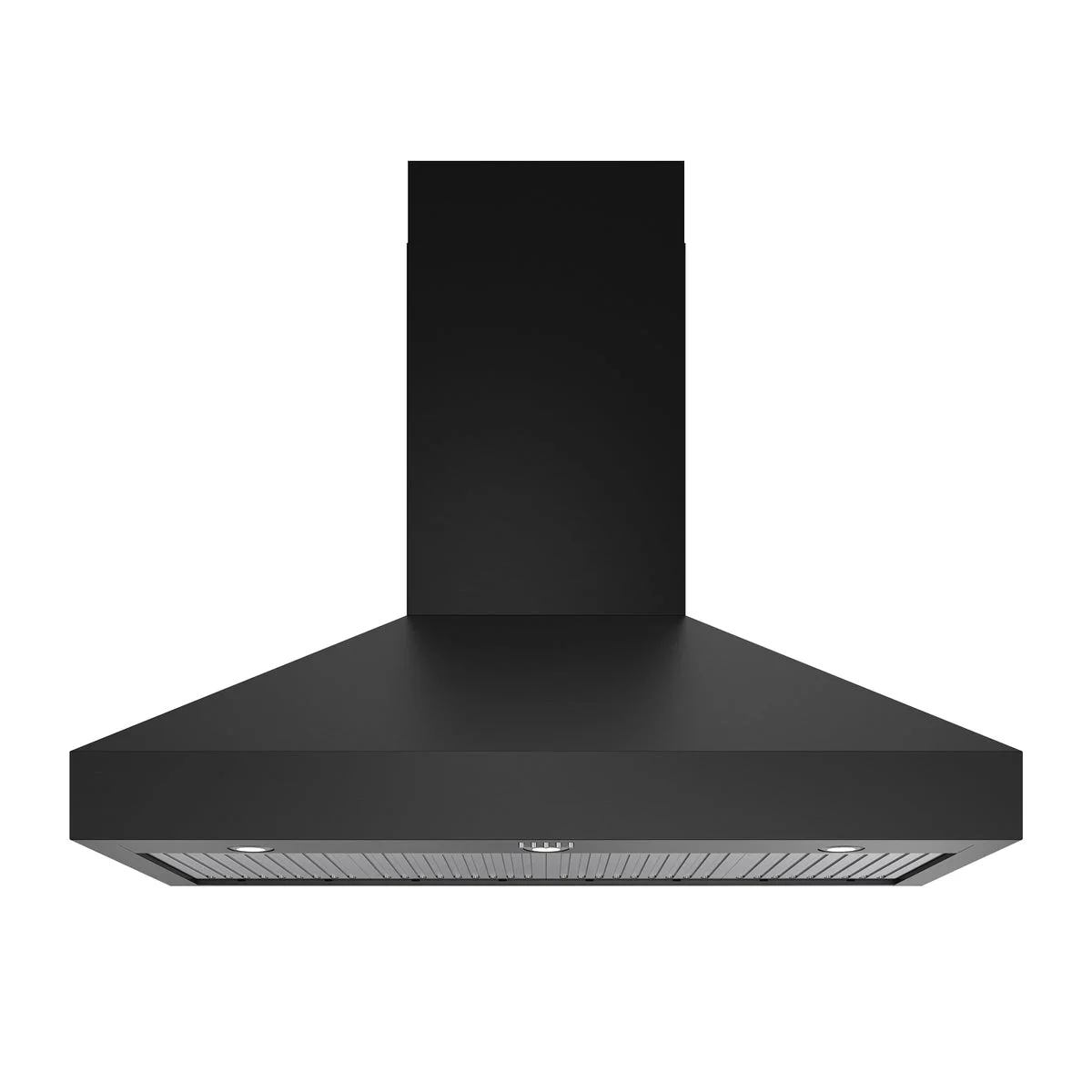 48 Inch Professional Wall Mount Pyramid Range Hood In Black