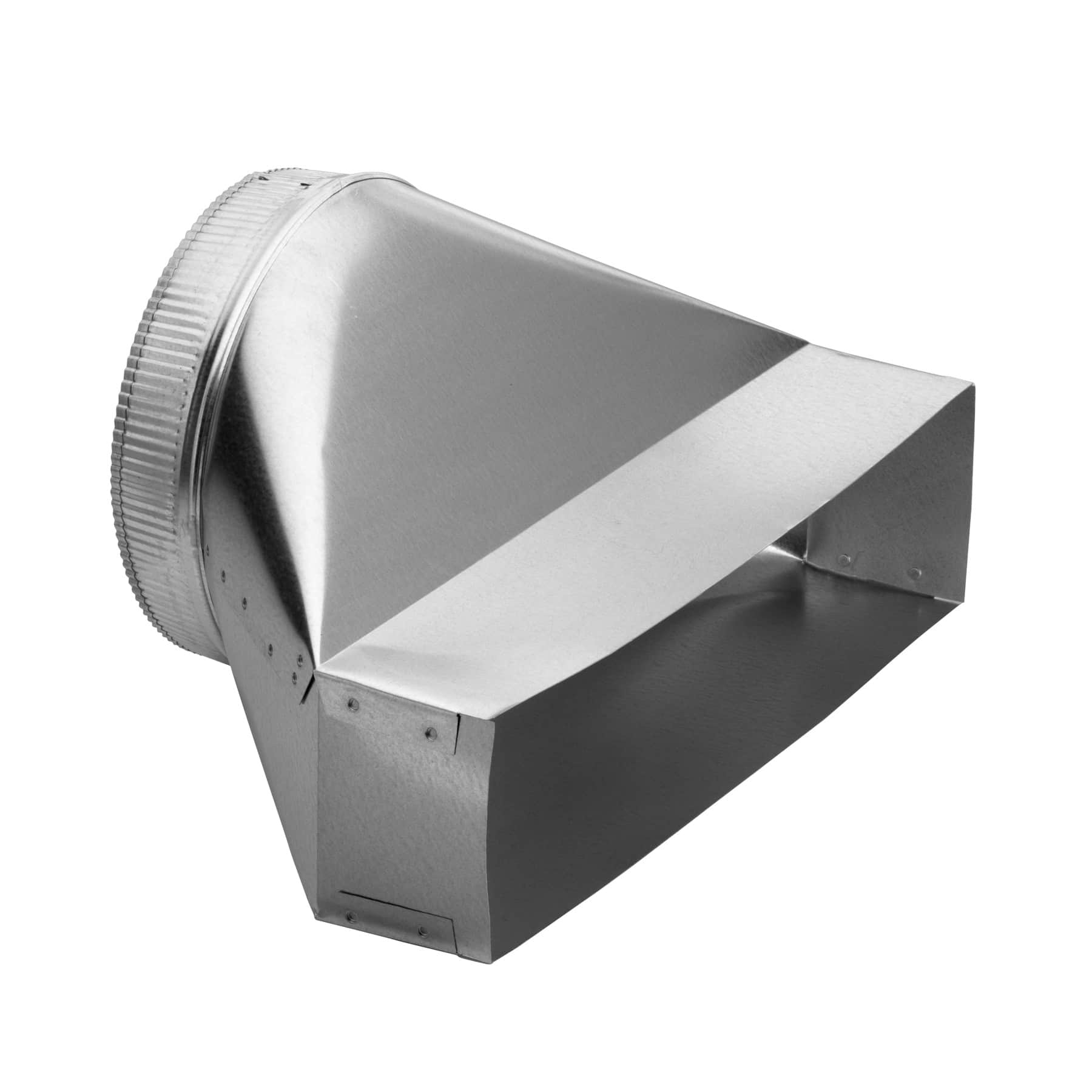 10Inch Round to Rectangular Transition for Range Hoods and Bath Ventilation Fans