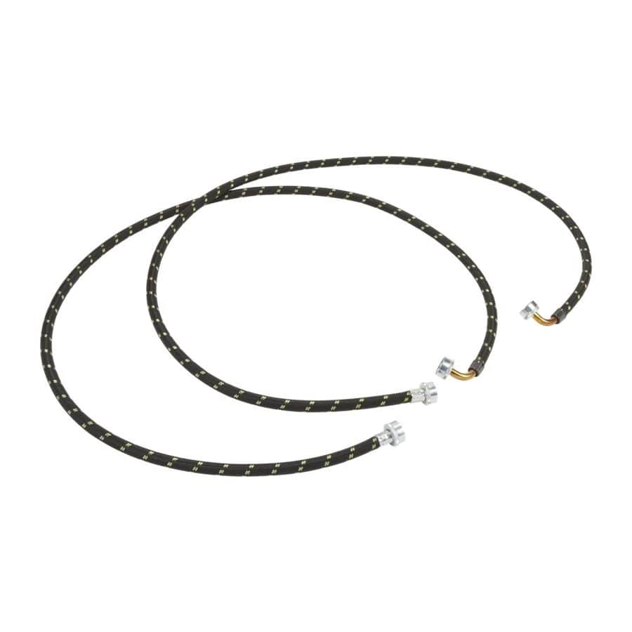 6' Black braided hoses with 90 degree elbow rated 1700 PSI with two female connections - 2 Pack