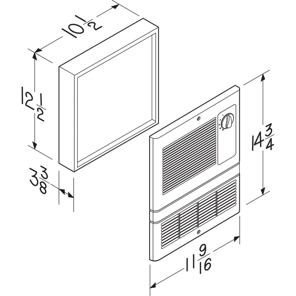 Wall Heater, High-Capacity, 1500W Heater, 120/240V