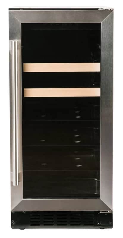 15" Beverage Center with Overlay Trim Glass Door