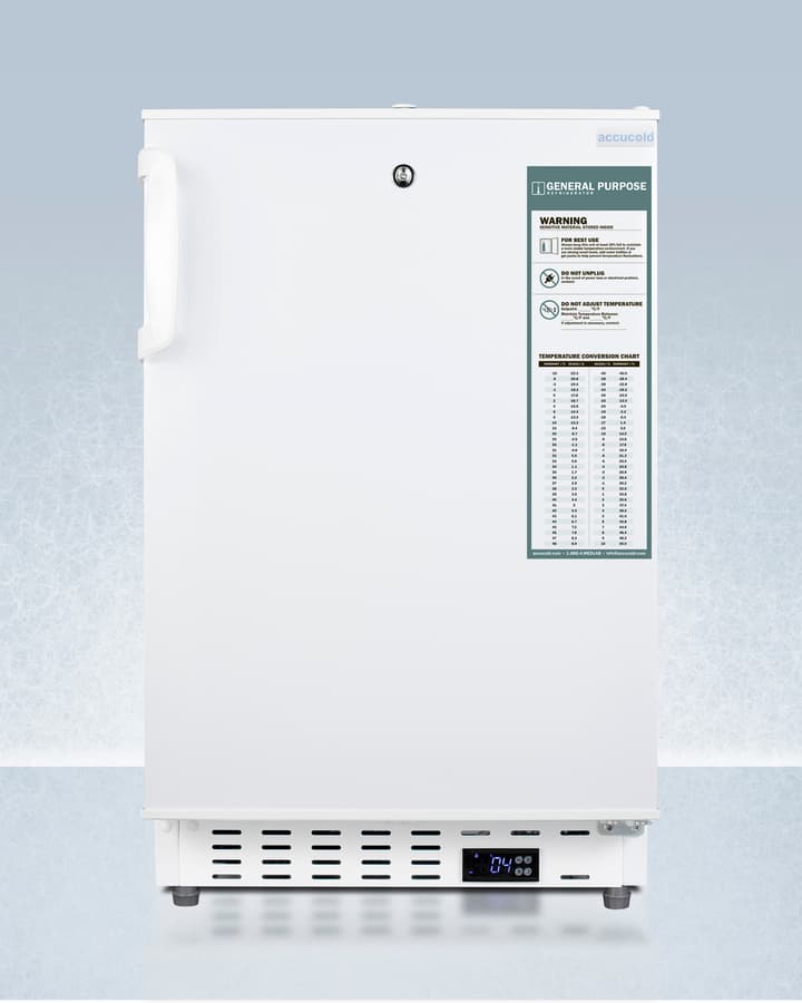 20" Wide Built-In Healthcare All-Refrigerator, ADA Compliant