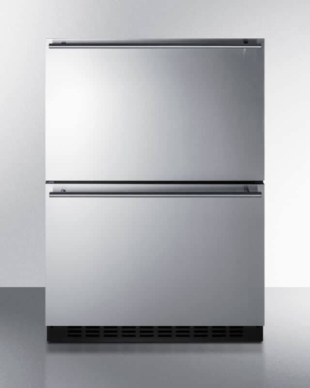 24" Wide Outdoor 2-Drawer Refrigerator-Freezer, ADA Compliant