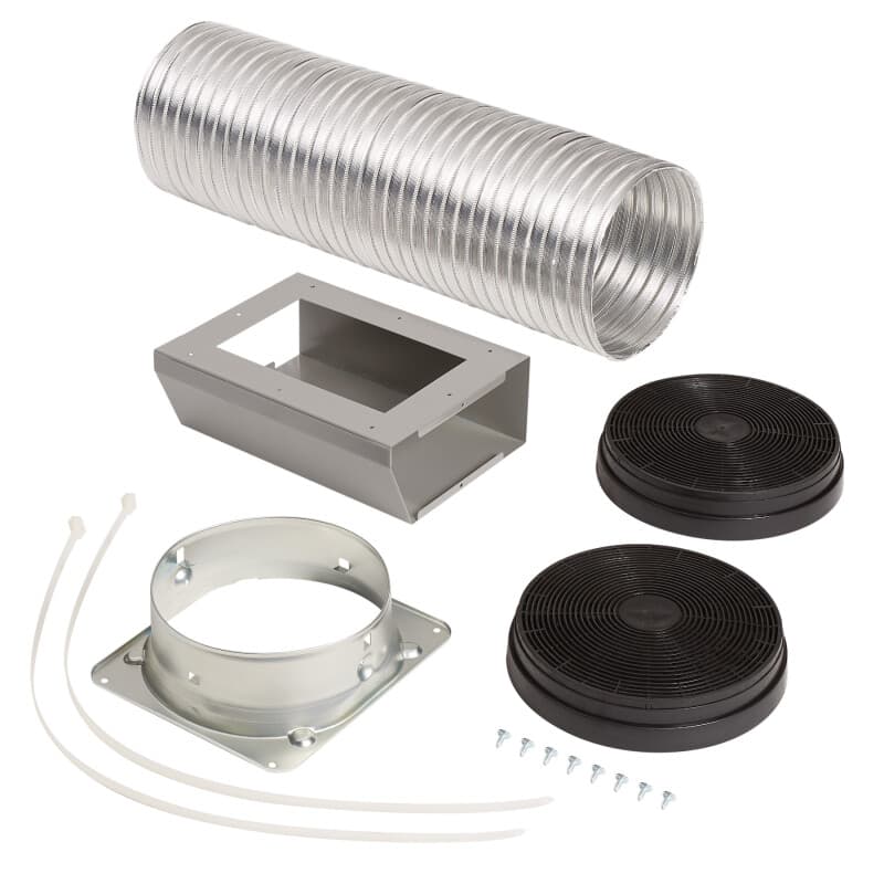 Optional ductless kit for BWP series range hoods