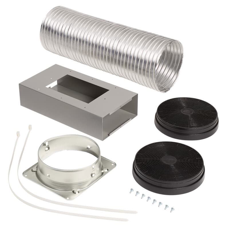 Optional ductless kit for BWT series range hoods