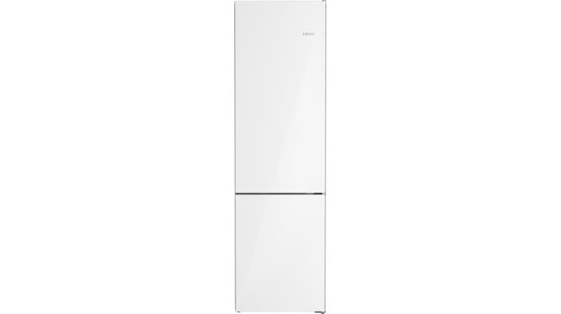 800 Series Free-standing fridge-freezer with freezer at bottom, glass door 24'', Total No Frost