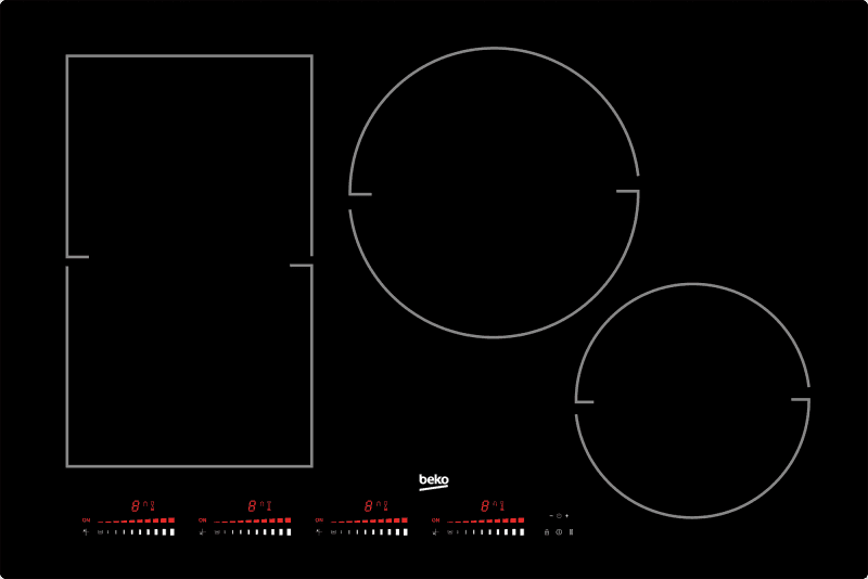 30" Built-In Induction Cooktop with 4 Zones and Touch Control