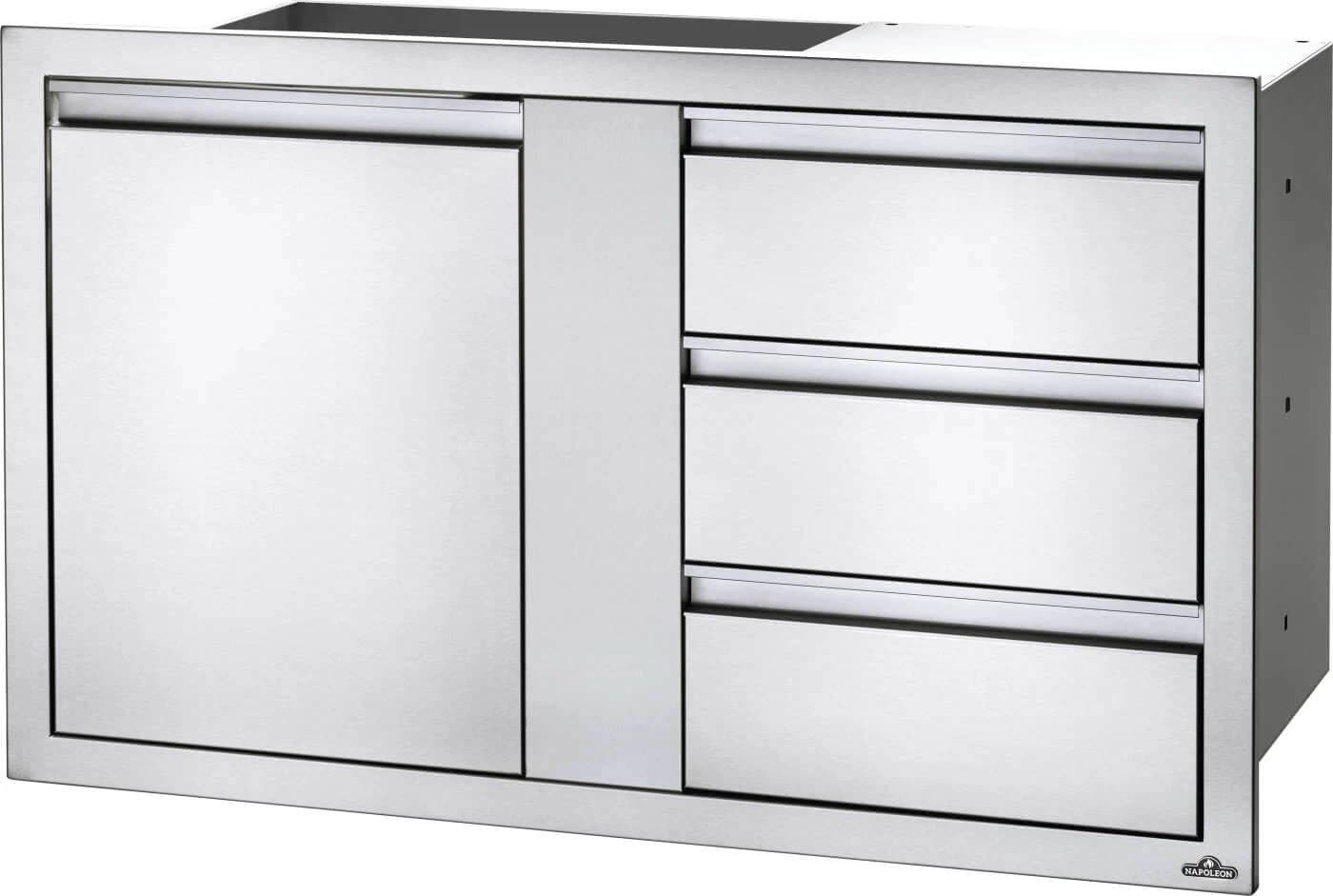 42 x 24 inch Large Single Door & Triple Drawer and Triple Drawer