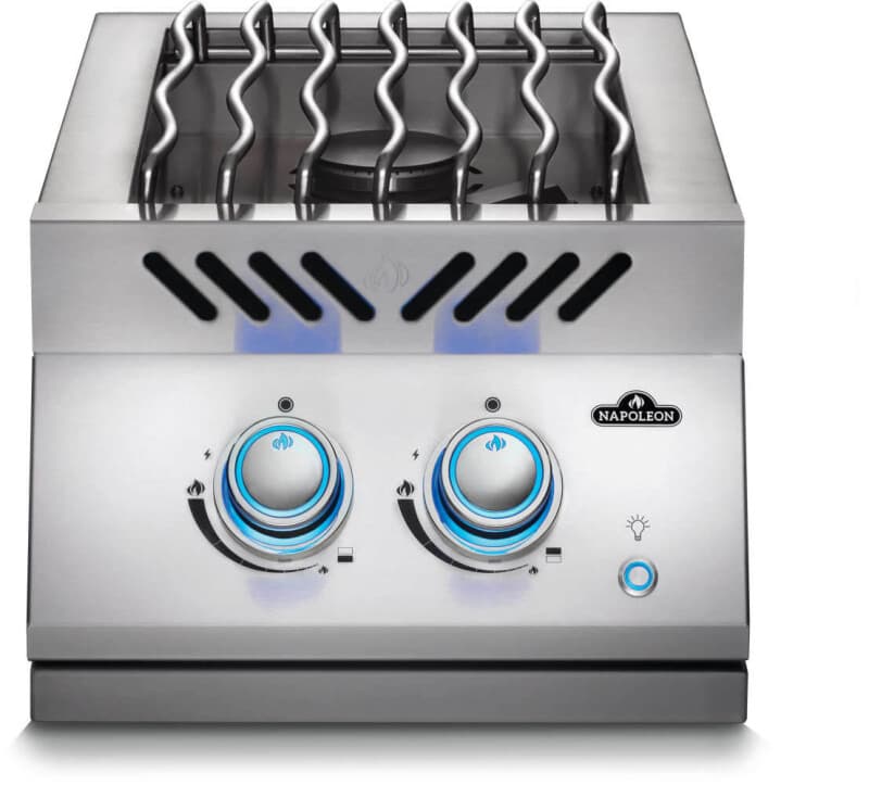Built-in 700 Series Inline Dual Range Top Burner with Stainless Steel Cover
