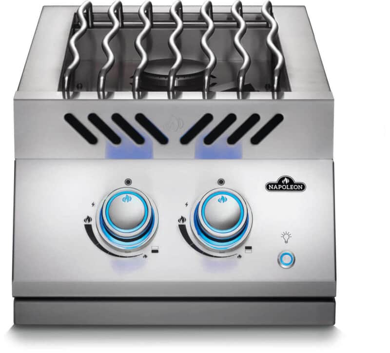 Built-in 700 Series Inline Dual Range Top Burner with Stainless Steel Cover