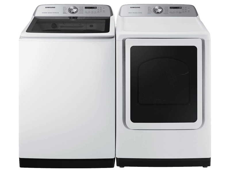 Smart Top LoadSuper Speed Wash Washerand Smart Steam Sanitize+ Electric Dryer package