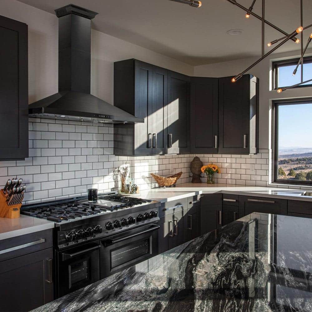 42 In. Crownsound™ Ducted Vent Wall Mount Range Hood In Black Stainless Steel With Built-in Bluetooth Speakers