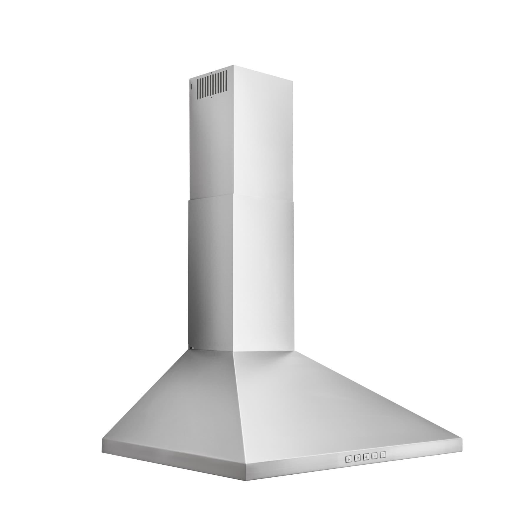 Convertible Wall-Mount Pyramidal Chimney Range Hood
