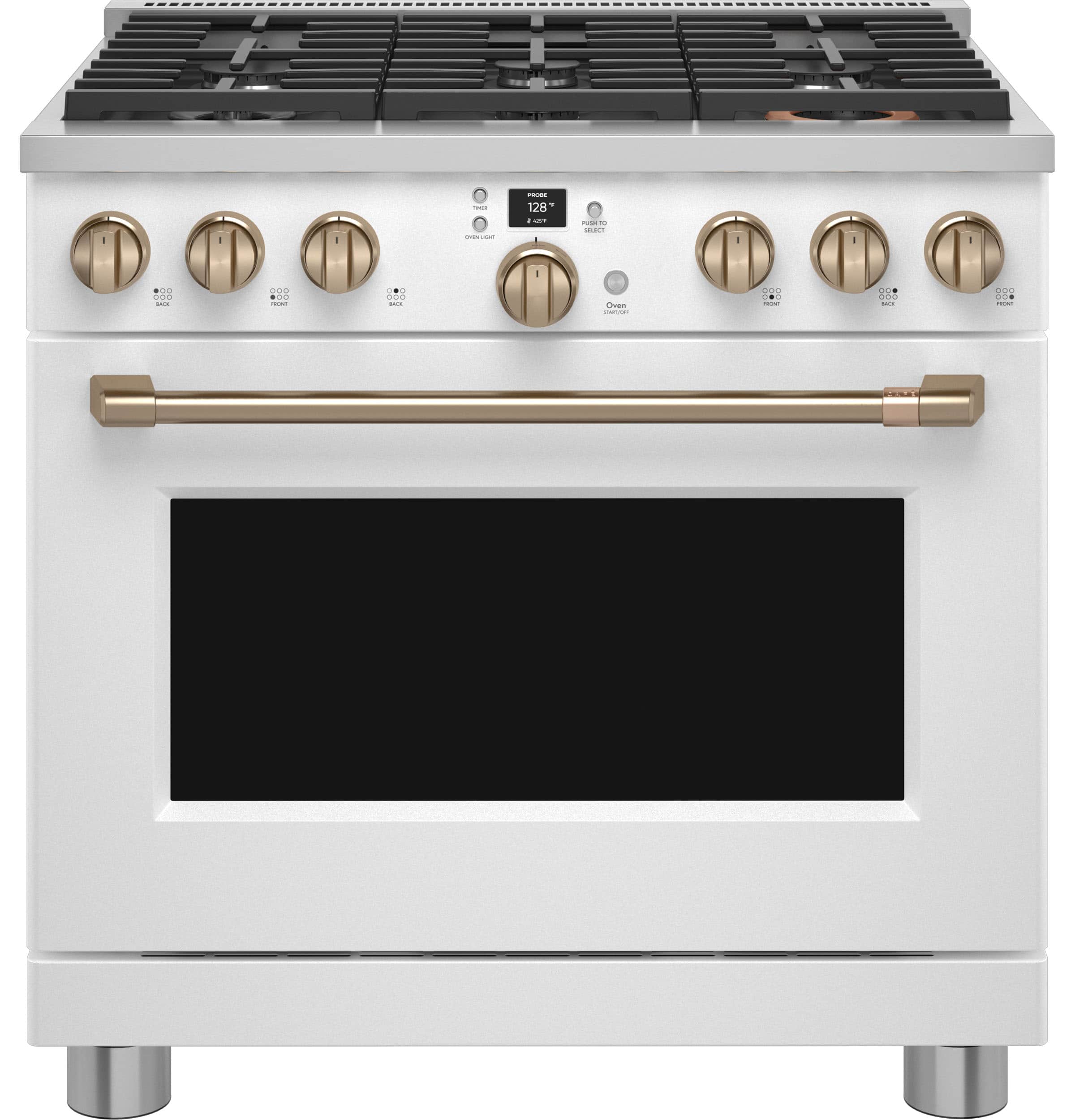 Café 36" Smart Dual-fuel Commercial-style Range With 6 Burners (natural Gas)