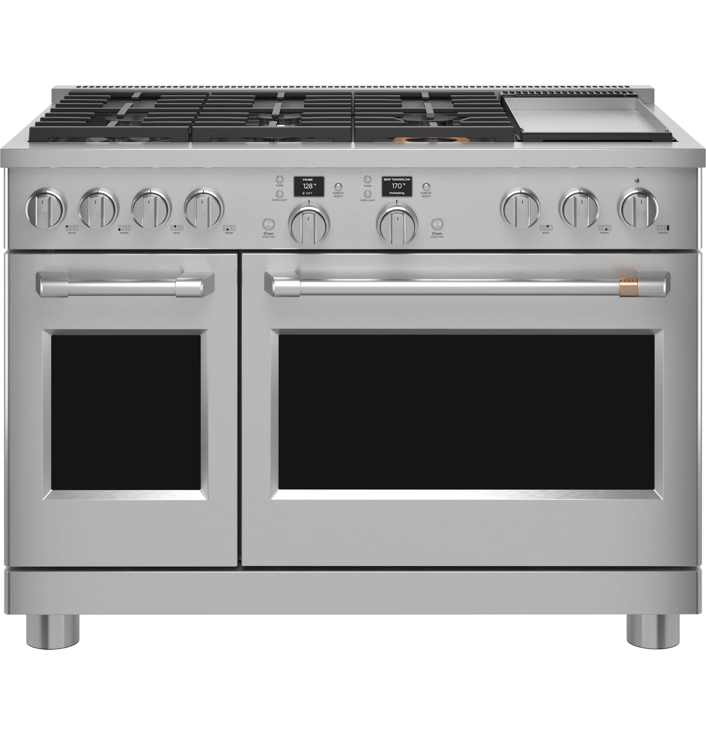 Café 48" Smart Dual-fuel Commercial-style Range With 6 Burners And Griddle (natural Gas)