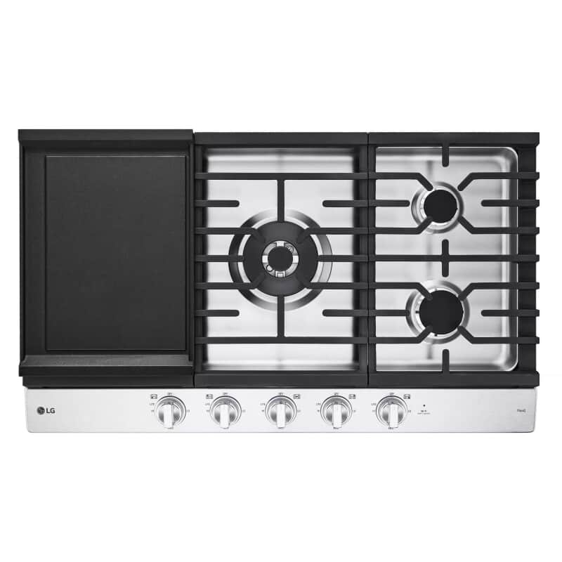 36” Smart Gas Cooktop With Ultraheat™ 22k Btu Dual Burner And Led Knobs
