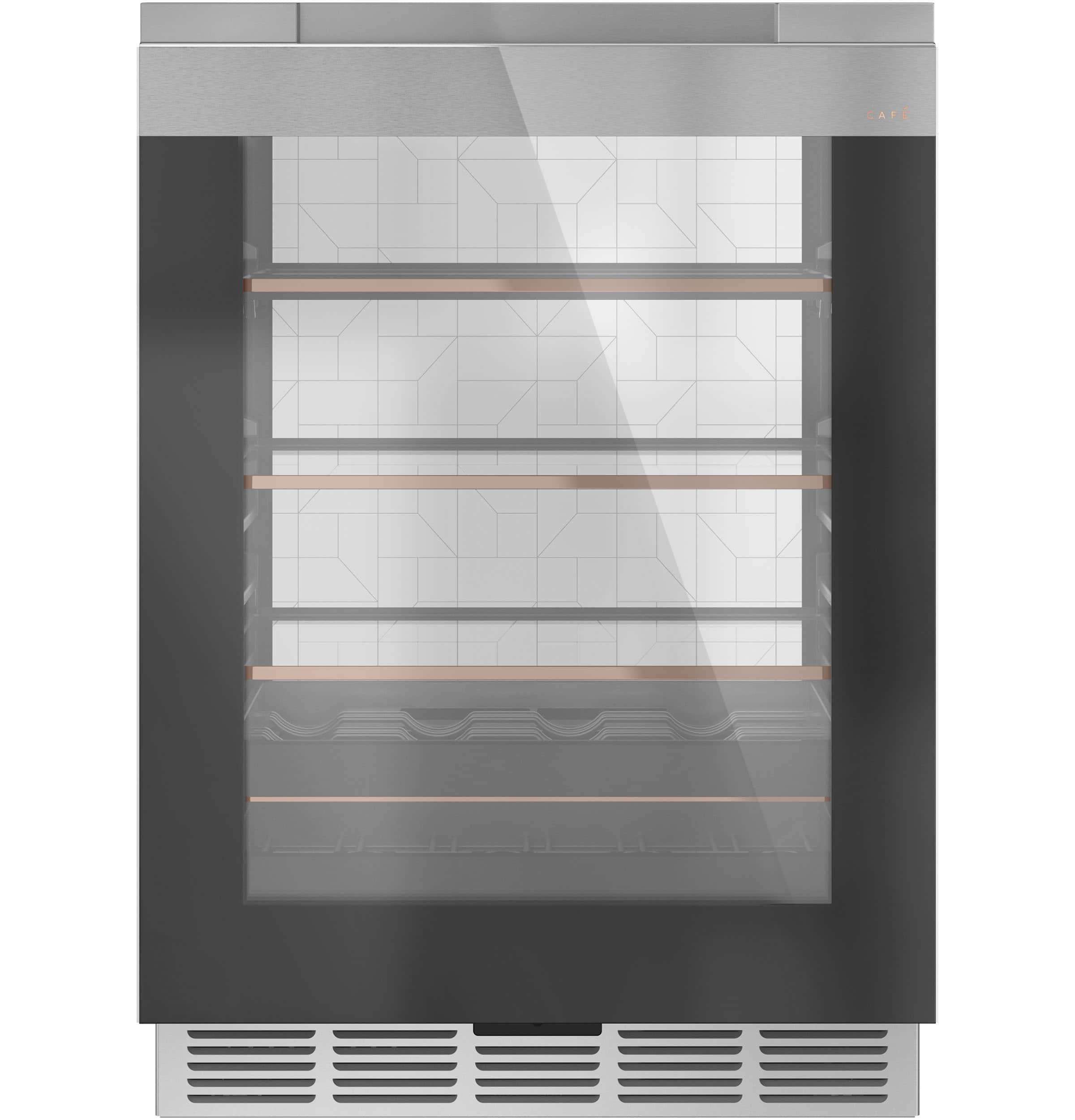 Café 126-can Or 14-bottle Beverage Center In Platinum Glass