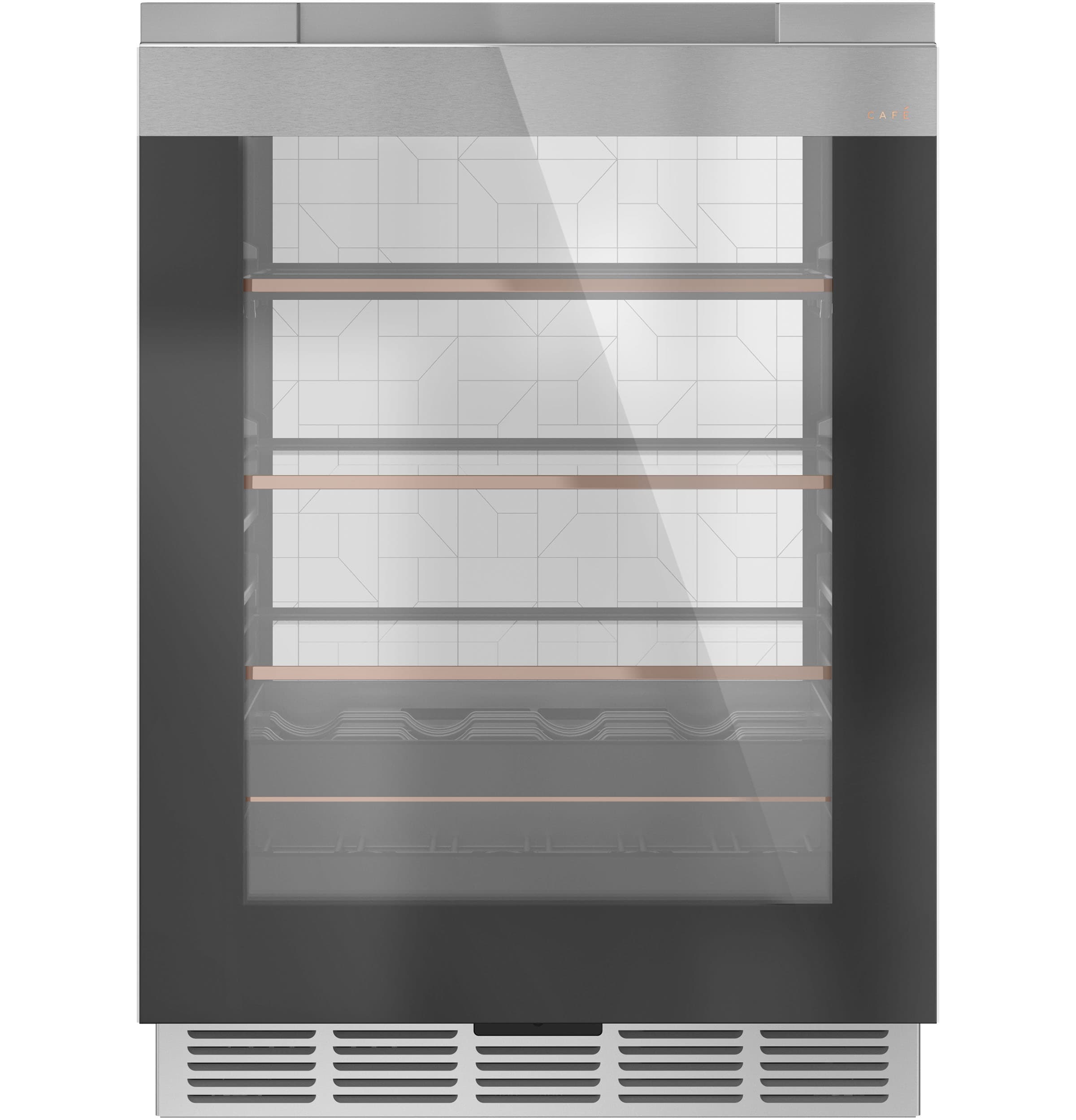 Café 126-can Or 14-bottle Beverage Center In Platinum Glass