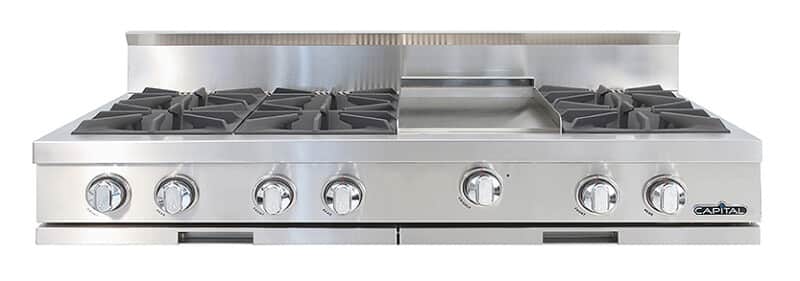 48″ Rangetop 4 Burners / Griddle / 2 Burners LP
