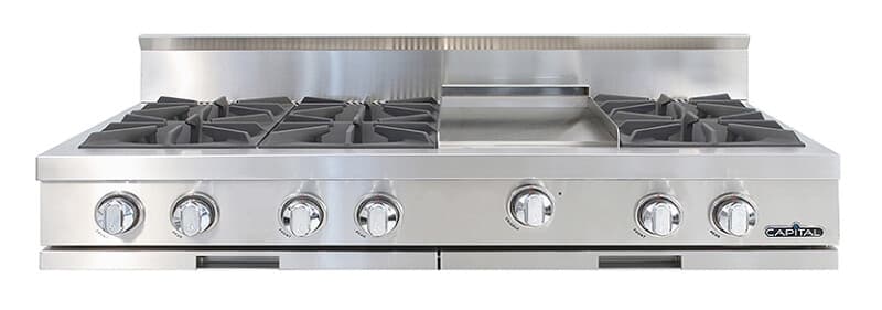 48″ Rangetop 4 Burners / Griddle / 2 Burners LP