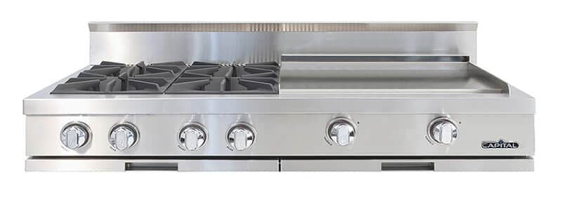 48″ Rangetop 4 Burners / 24″ Griddle NG