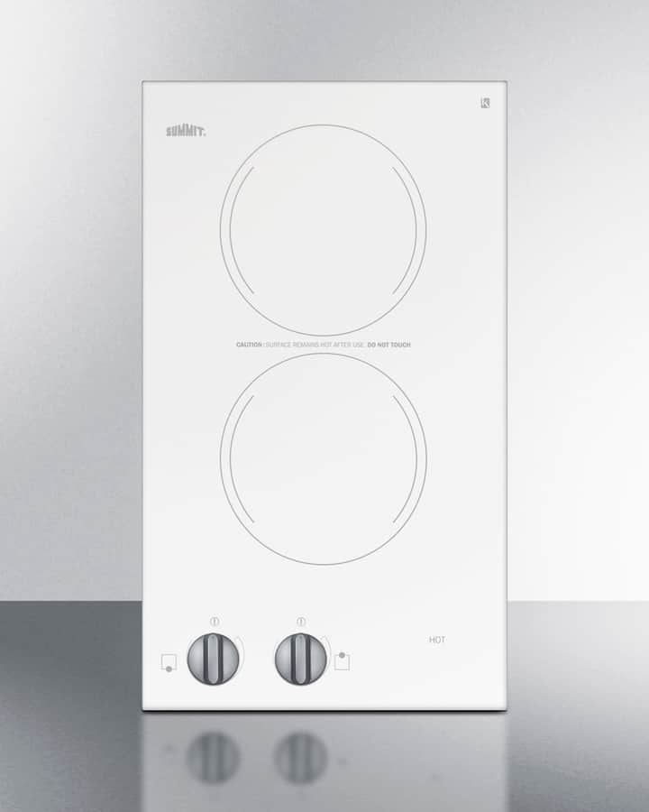 12" Wide 220-240V 2-Burner Radiant Cooktop