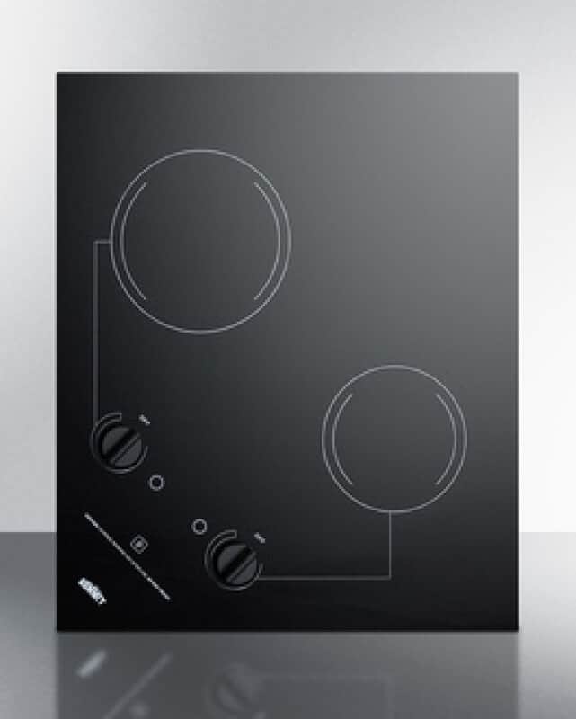 21" Wide 115V 2-Burner Radiant Cooktop