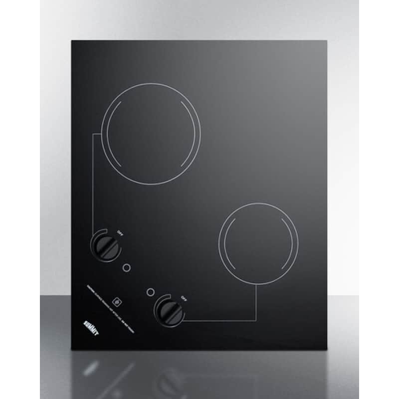 21" Wide 115V 2-Burner Radiant Cooktop
