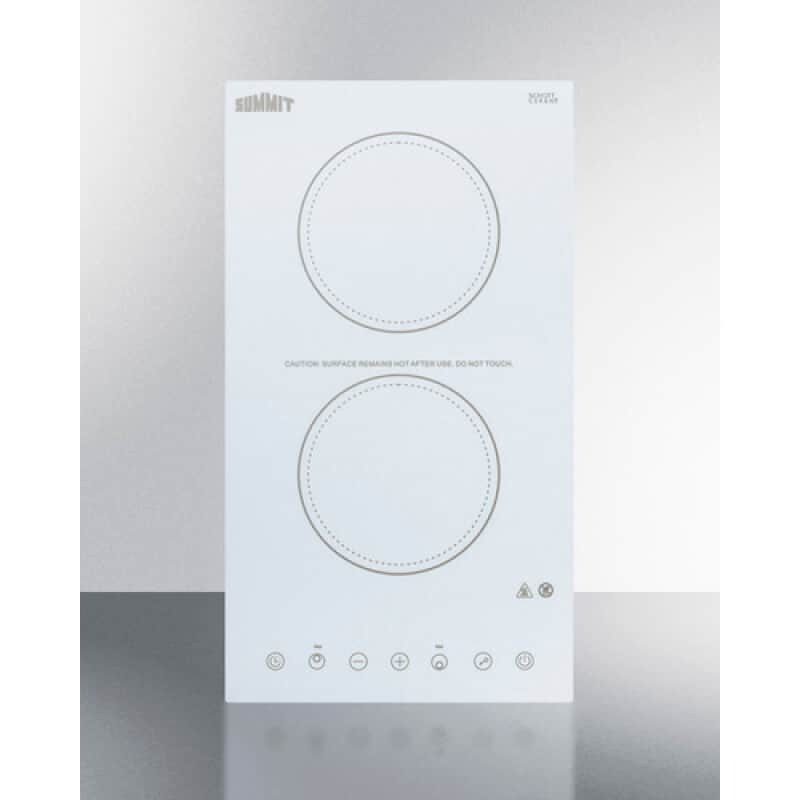 12" Wide 115V 2-Burner Radiant Cooktop