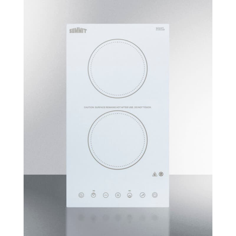 12" Wide 115V 2-Burner Radiant Cooktop