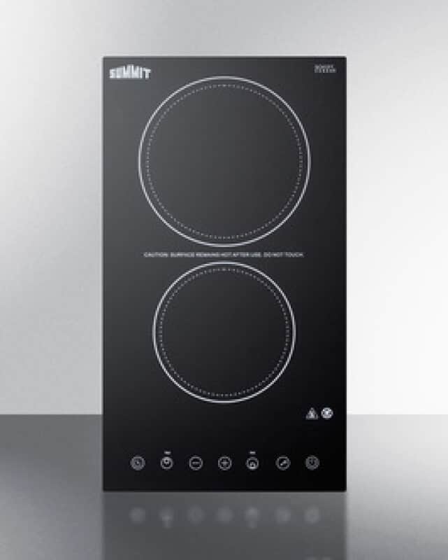 12" Wide 230V 2-Burner Radiant Cooktop