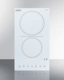 12" Wide 230V 2-Burner Radiant Cooktop