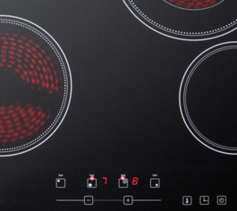24" Wide 230V 4-Burner Radiant Cooktop