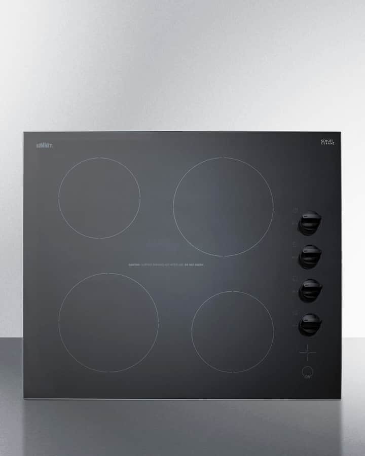 24" Wide 230V 4-Burner Radiant Cooktop