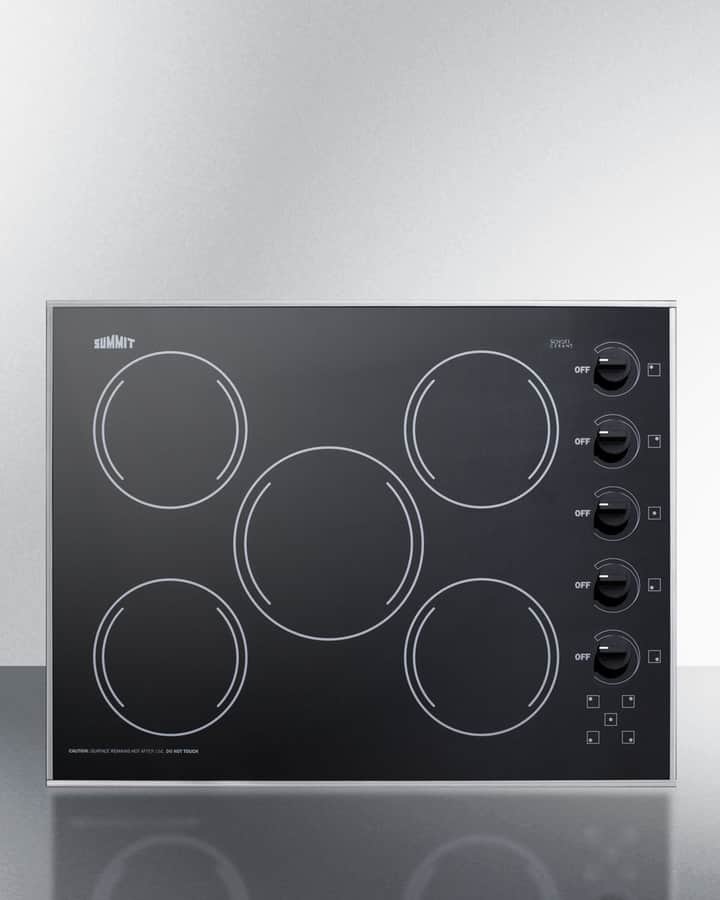 27" Wide 230V 5-Burner Radiant Cooktop