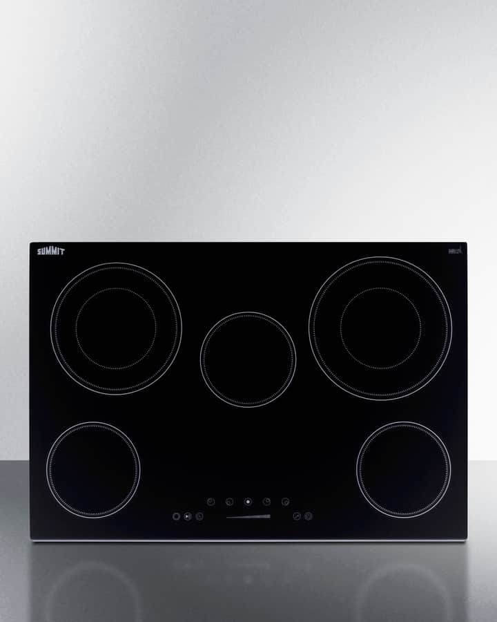 30" Wide 208-240V 5-Burner Radiant Cooktop