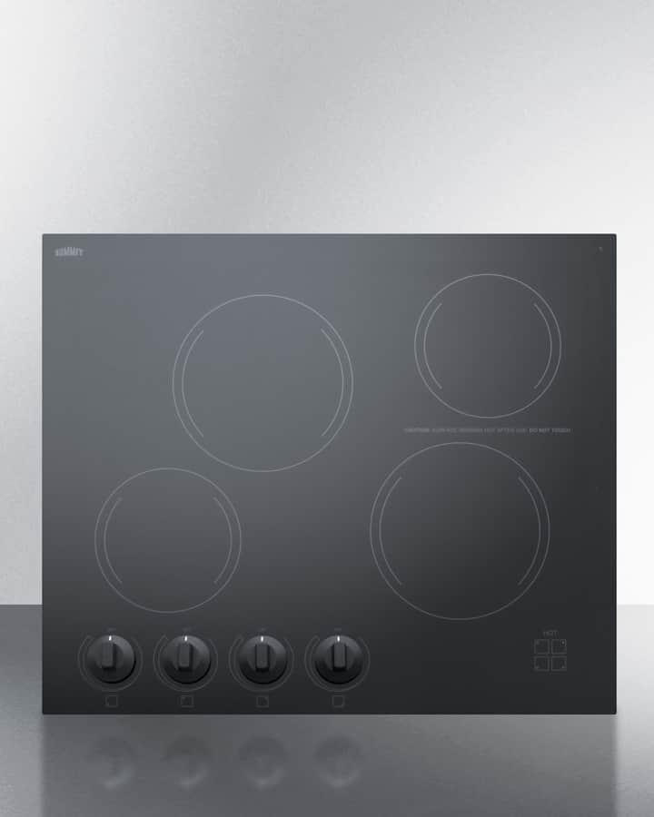 24" Wide 230V 4-Burner Radiant Cooktop