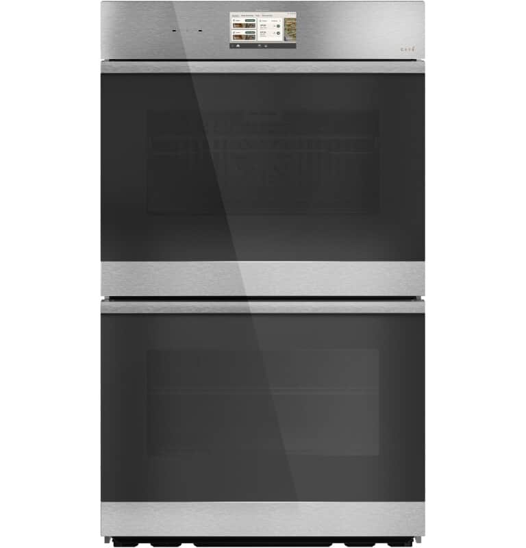 Café 30" Smart Built-in Convection Double Wall Oven In Platinum Glass