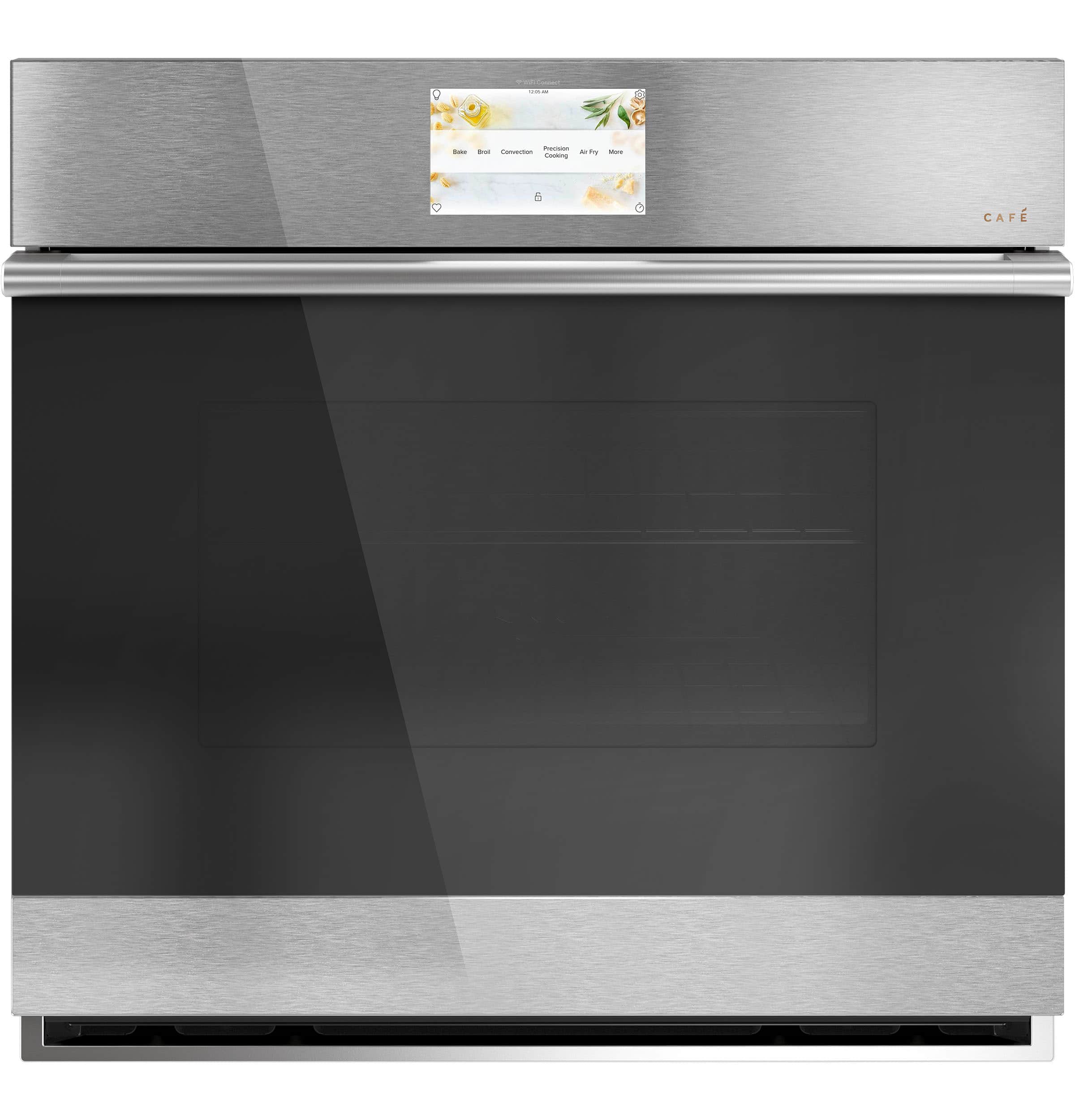 Café 30" Smart Single Wall Oven With Convection In Platinum Glass