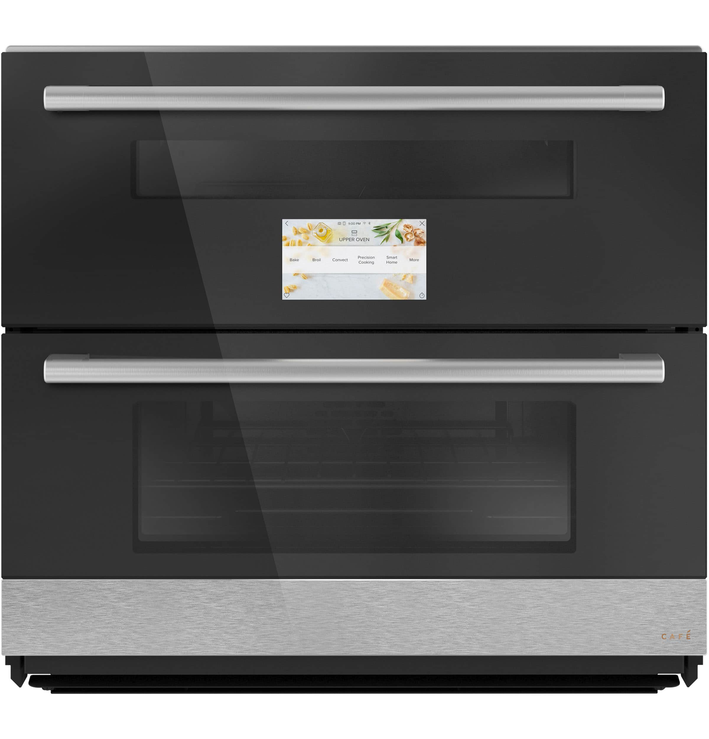 Café 30" Duo Smart Single Wall Oven In Platinum Glass