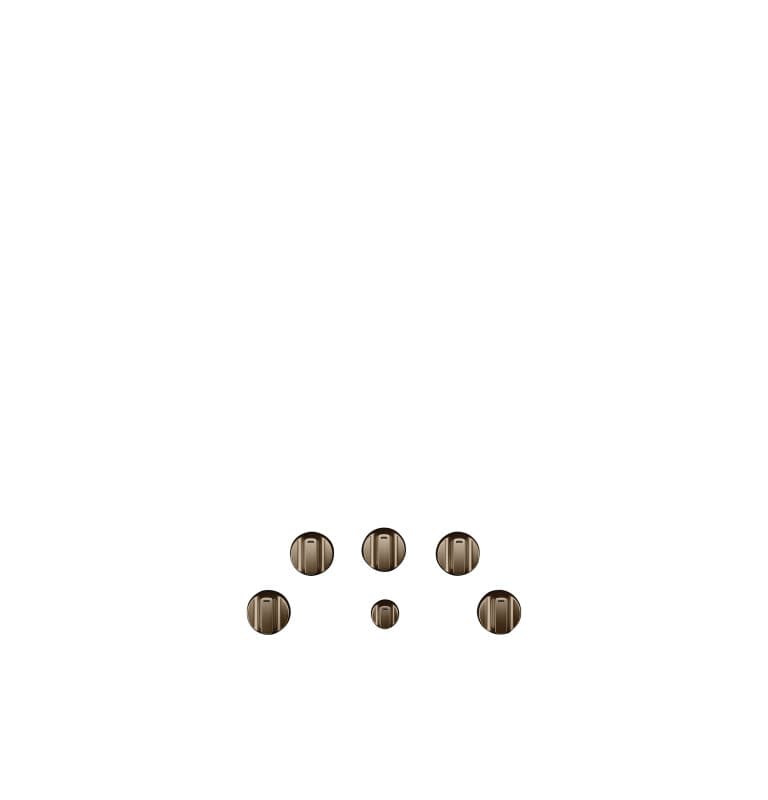 Café 5 Electric Cooktop Knobs - Brushed Bronze