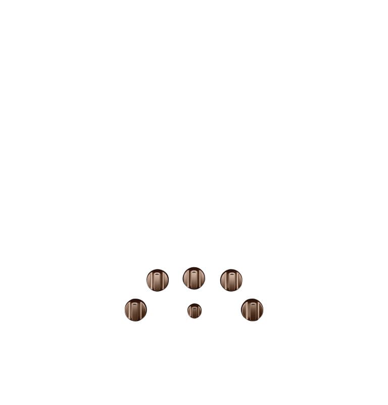 Café 5 Electric Cooktop Knobs - Brushed Copper