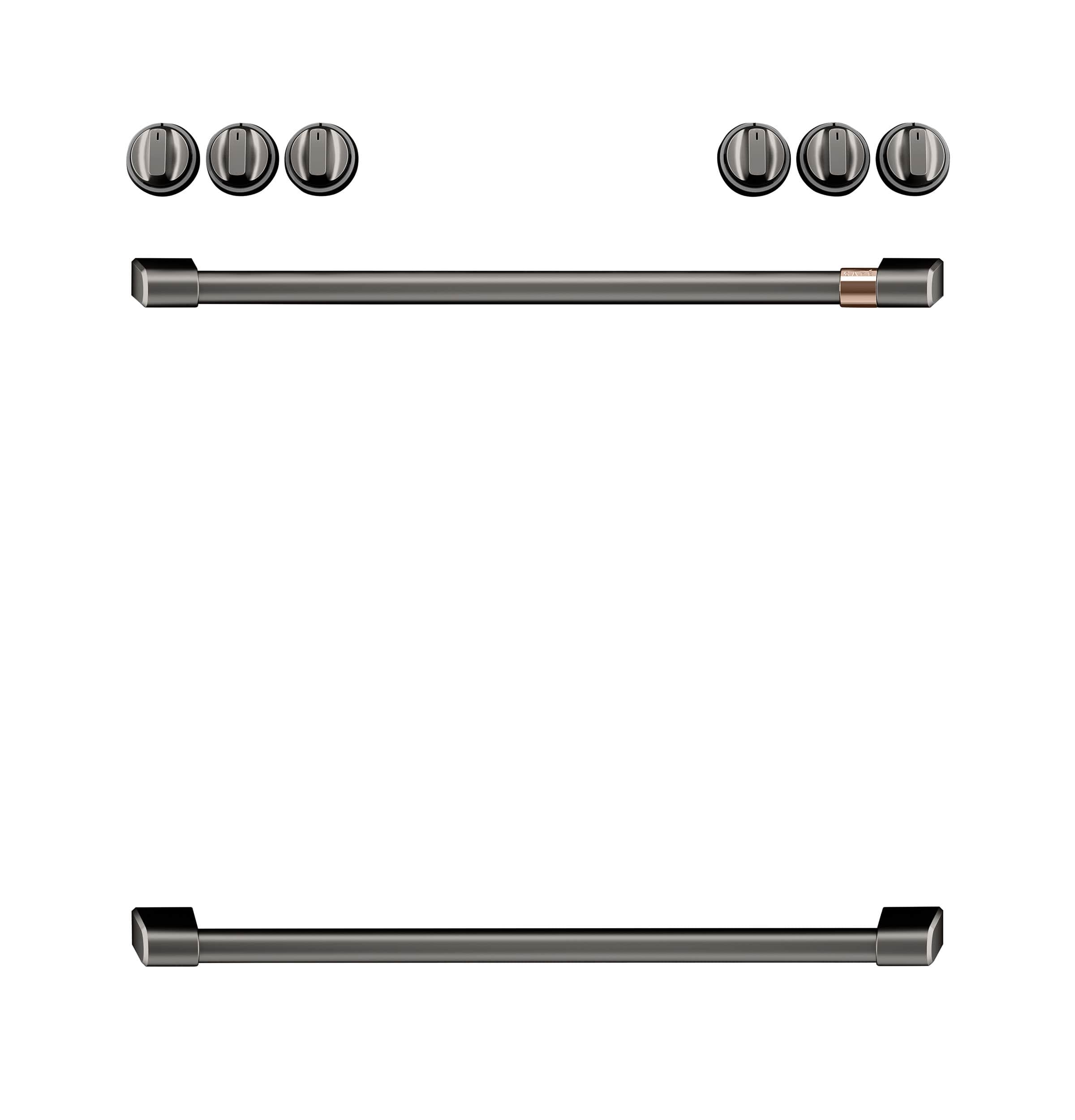 Café Front Control Electric Knobs And Handles - Brushed Black