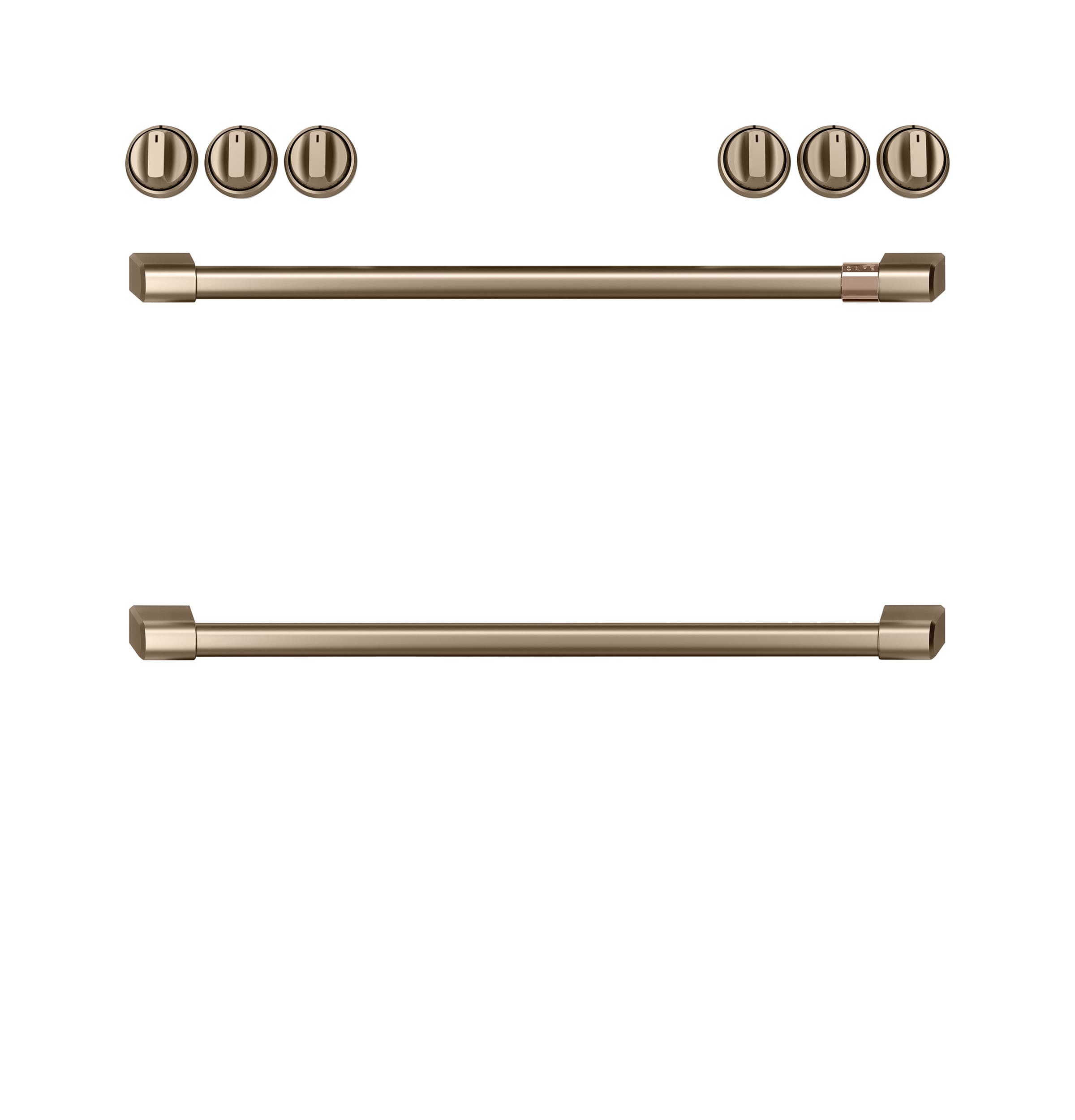 CAFÉ™ Front Control Gas Knobs and Handles - Brushed Bronze