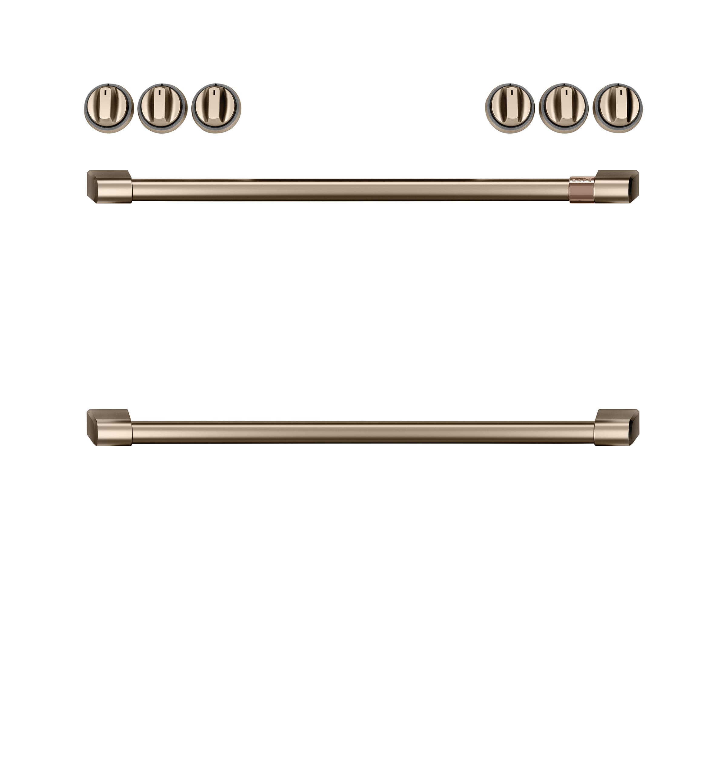 CAFÉ™ Front Control Induction Knobs and Handles - Brushed Bronze