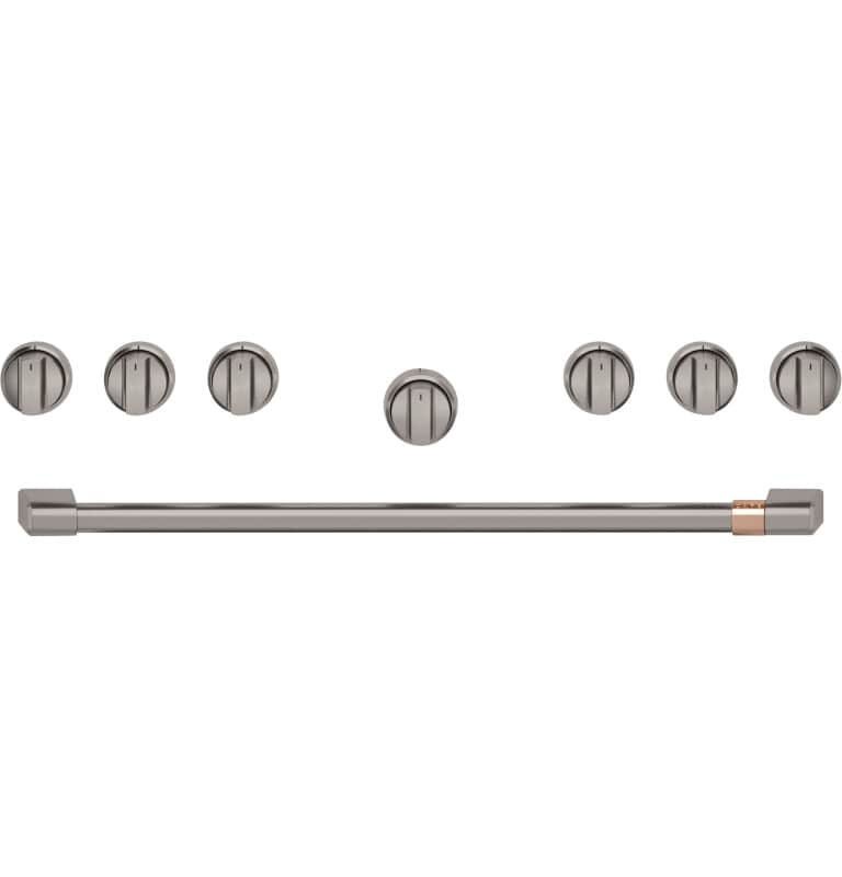 Café 36" Brushed Black Handle & Knob Set For Pro Range And Rangetop