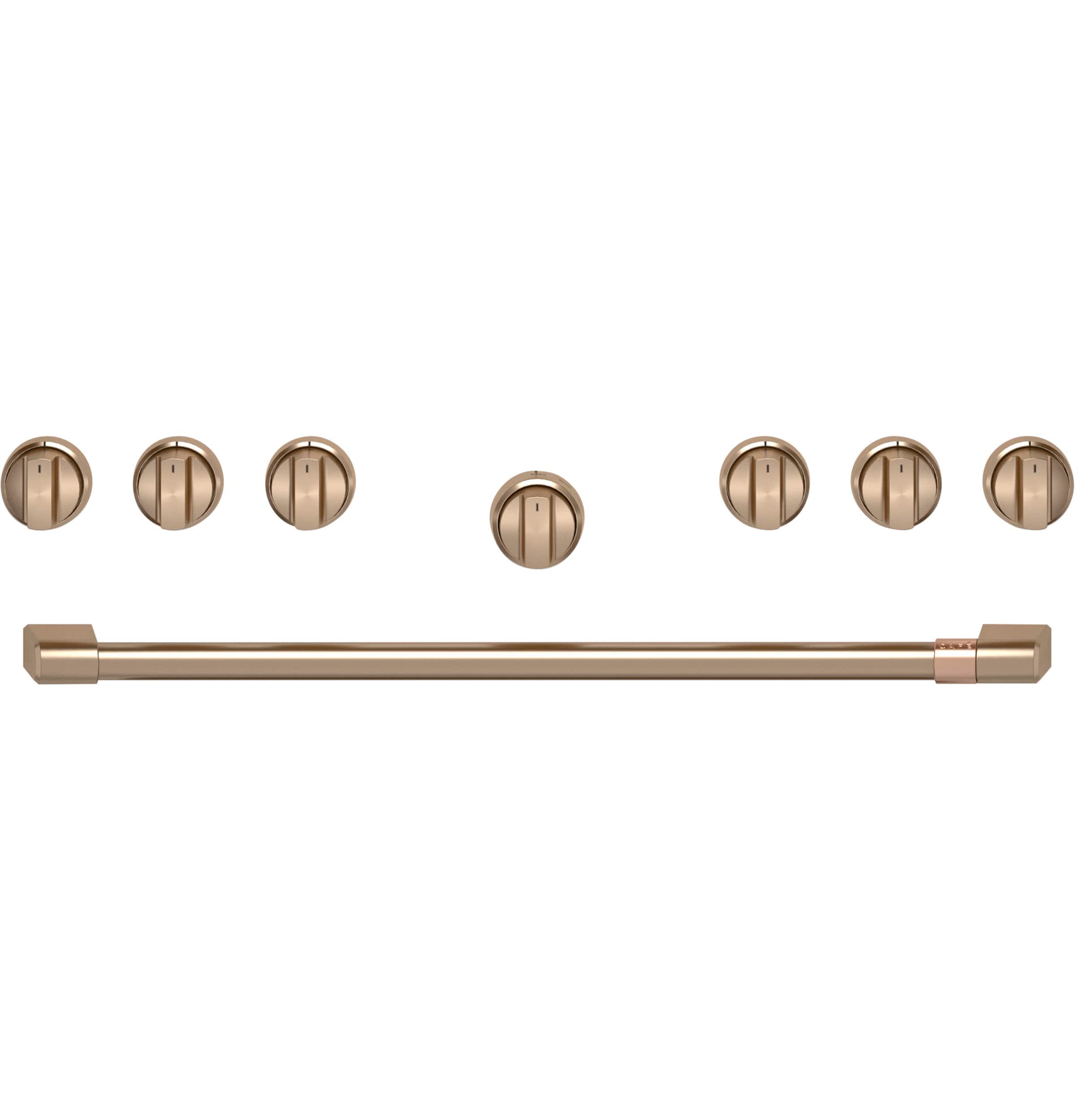 Café 36" Brushed Bronze Handle & Knob Set For Pro Range And Rangetop